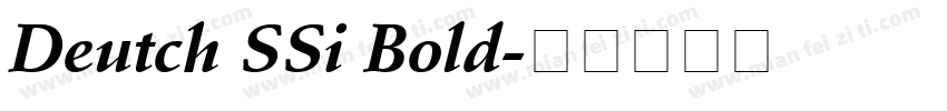 Deutch SSi Bold字体转换